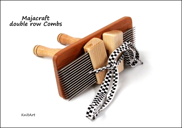 Majacraft Mini Combs System double Row, Wollkamm 2-reihig und Station